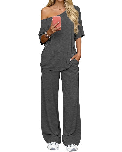 Off de schouder setje met korte mouwen