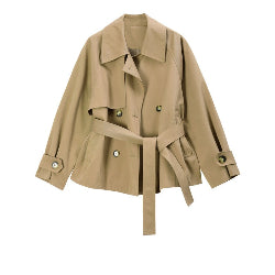 Korte Trenchcoat met ceintuur