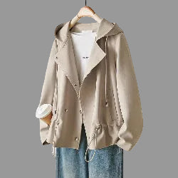 Kort hooded basic jasje