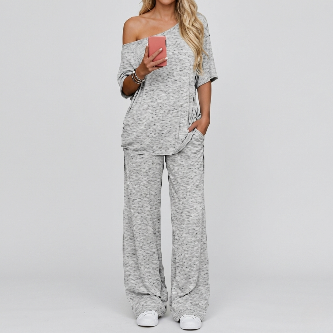 Off de schouder setje met korte mouwen