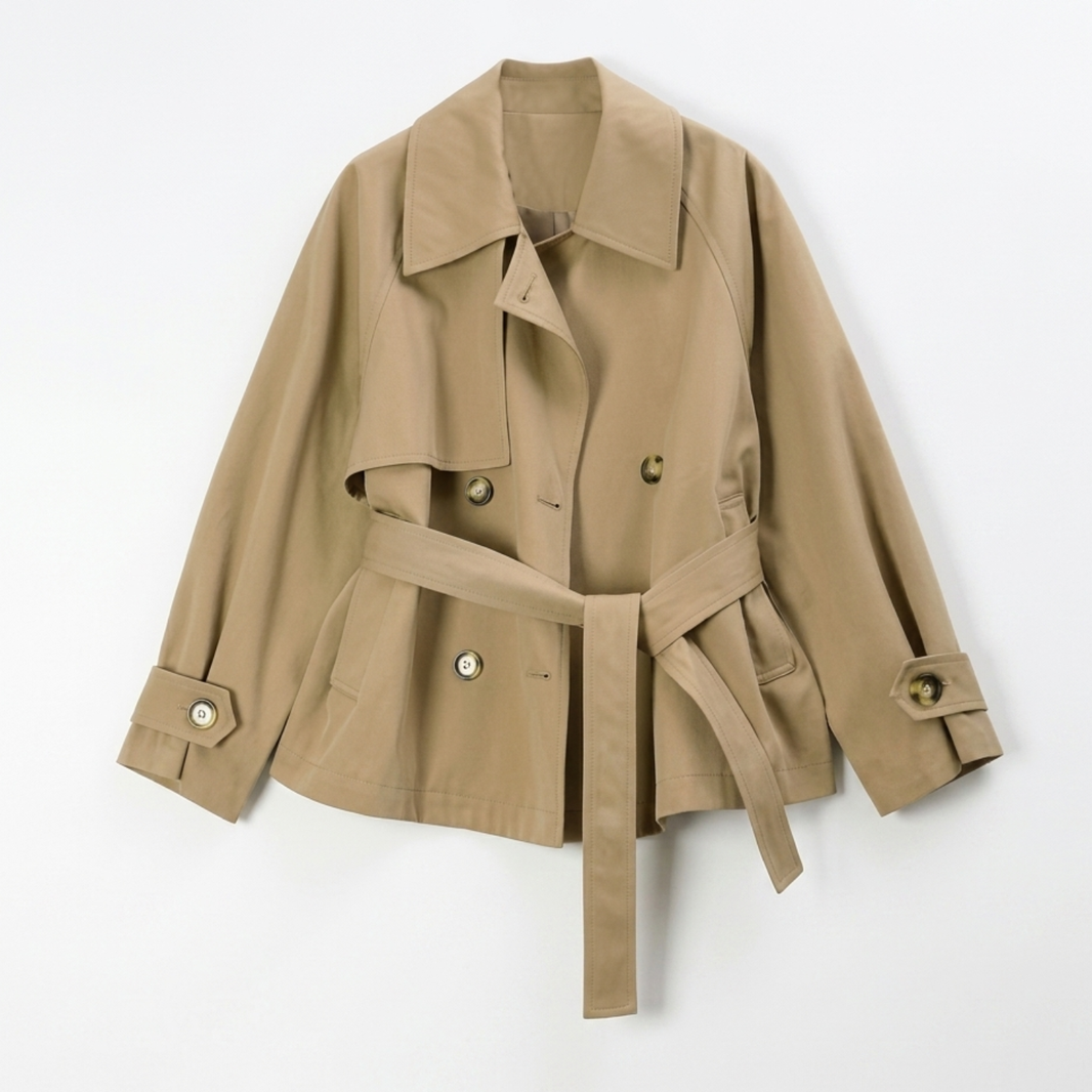 Korte Trenchcoat met ceintuur