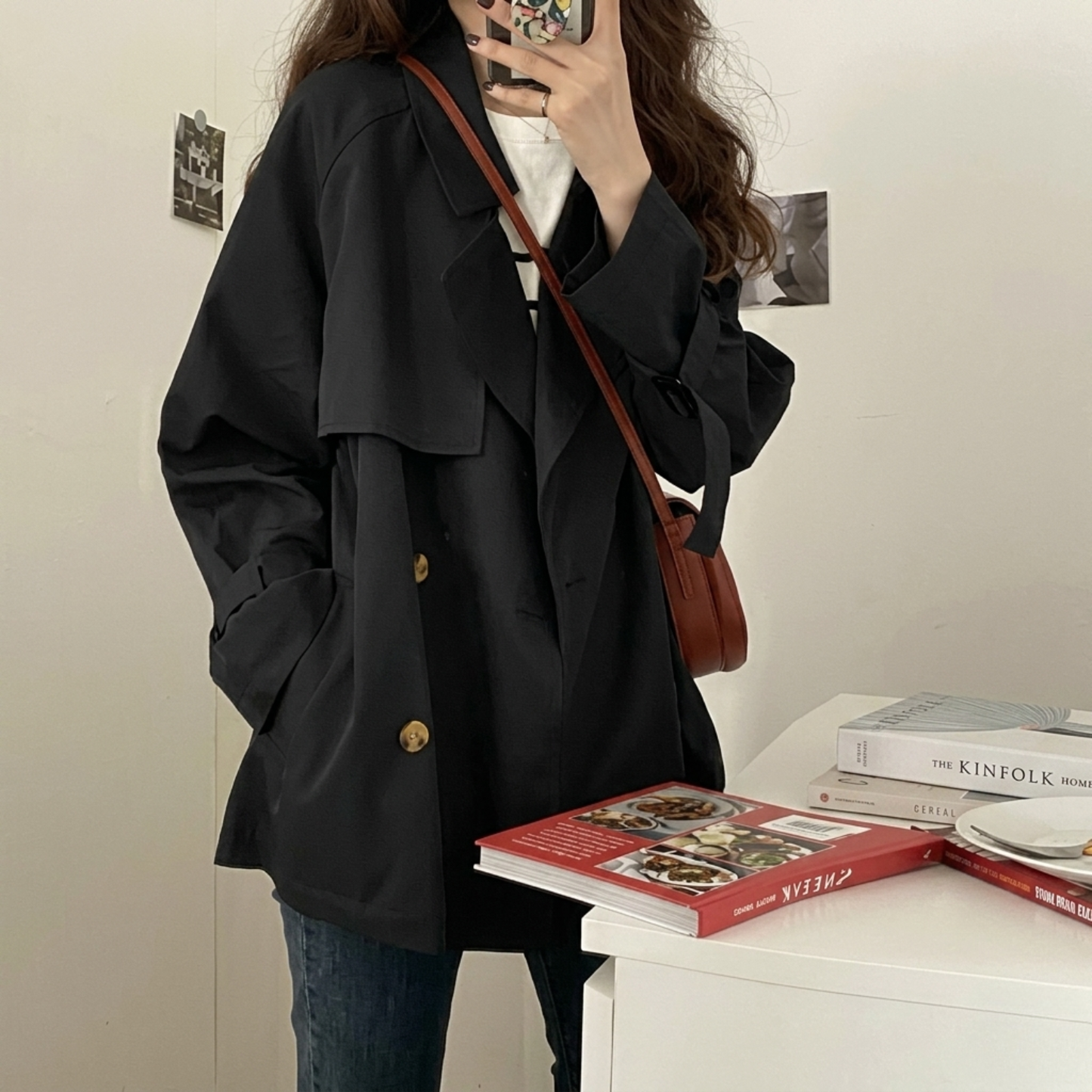 Midlange trench coat