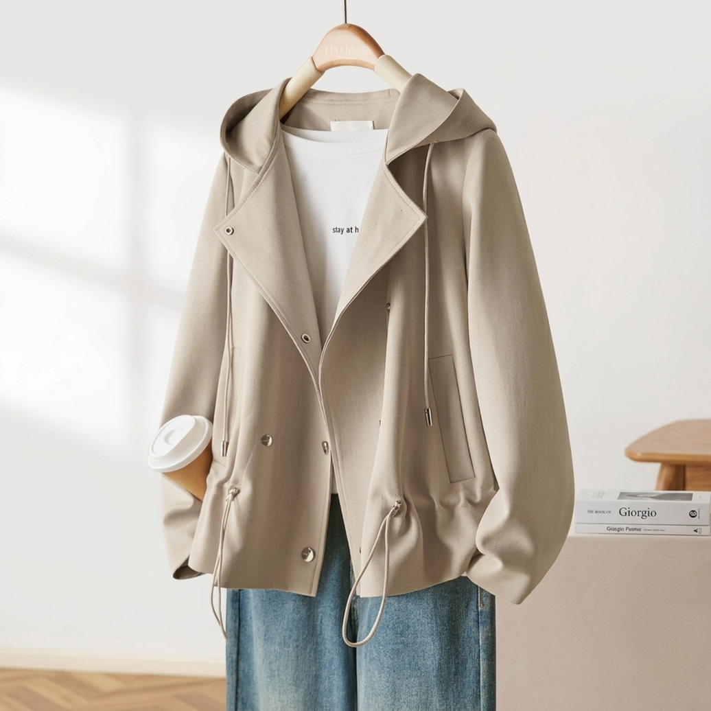 Kort hooded basic jasje