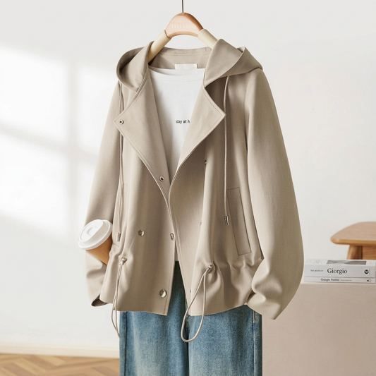 Kort hooded basic jasje