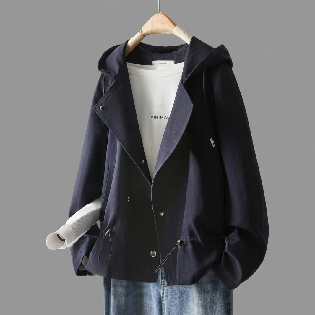 Kort hooded basic jasje